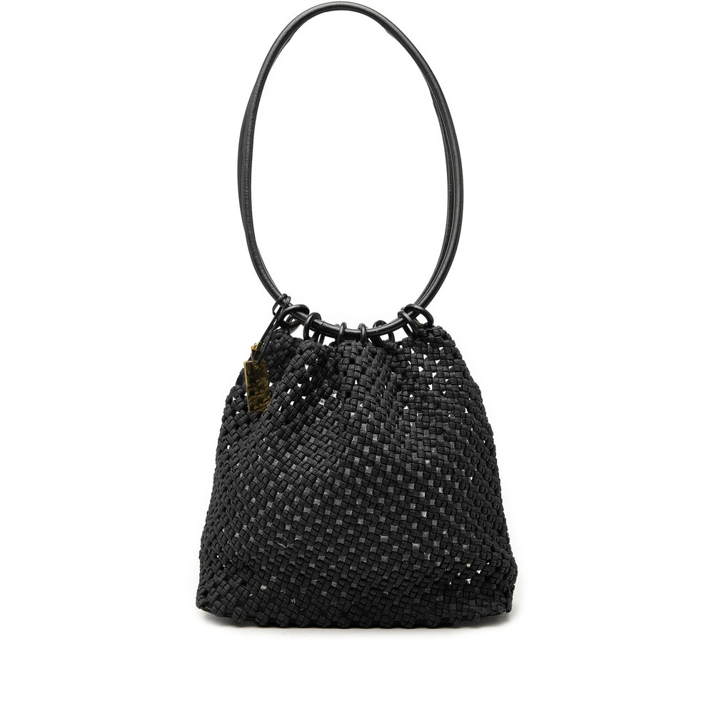 Pre-Loved Gucci Woven Canvas Shoulder Bag